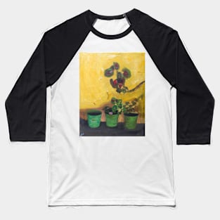 Yellow Wall, Greek Flowers Baseball T-Shirt